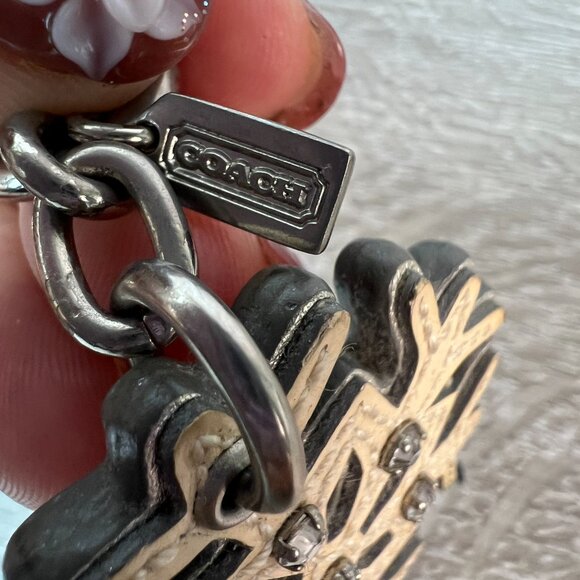 Coach Vintage Gem Snowflake Bag Charm Keychain hangtag - Picture 2 of 5
